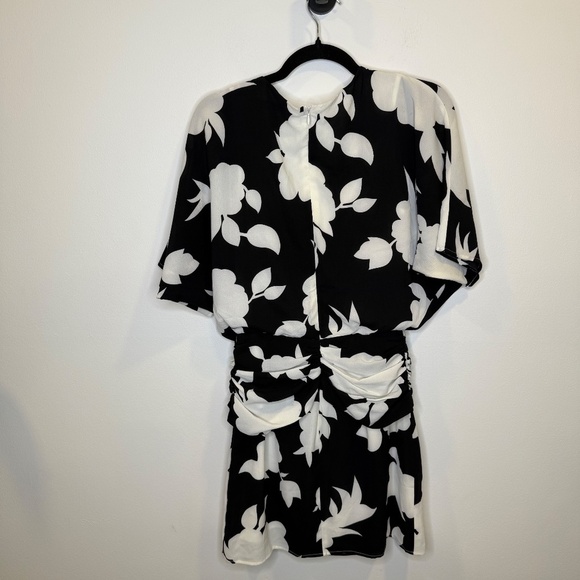 AKIRA ARK+CO Floral Black & White Kimono Sleeve Dress Size Small - Picture 4 of 17